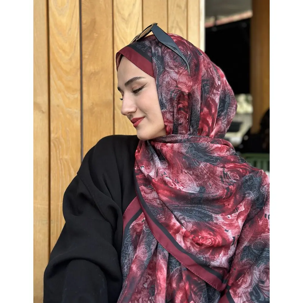 Rose Desen Pamuk Şal