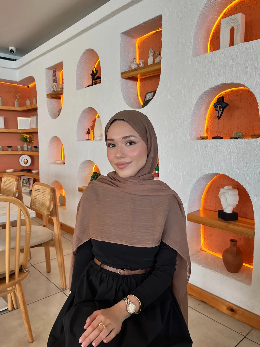 Ürün görseli: Dubai Pamuk Şal - Sütlü kahve
