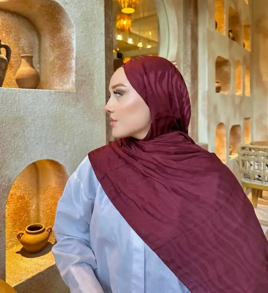 Su Yolu Desen Pamuk Jakar Şal
